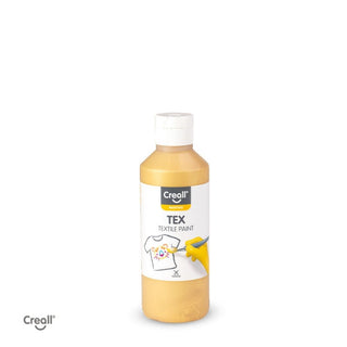 Creall | Tex Stoffmalfarbe 250ml Flasche Gebrauchsfertig, Lichtecht & waschbar bis 30 °C, für Natur- & Synthetikstoffe