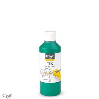 Creall | Tex Stoffmalfarbe 250ml Flasche Gebrauchsfertig, Lichtecht & waschbar bis 30 °C, für Natur- & Synthetikstoffe