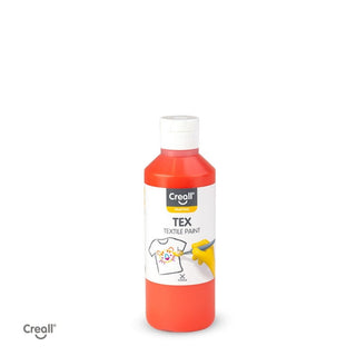 Creall | Tex Stoffmalfarbe 250ml Flasche Gebrauchsfertig, Lichtecht & waschbar bis 30 °C, für Natur- & Synthetikstoffe