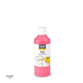 Creall | Tex Stoffmalfarbe 250ml Flasche Gebrauchsfertig, Lichtecht & waschbar bis 30 °C, für Natur- & Synthetikstoffe