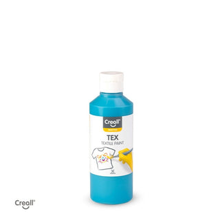Creall | Tex Stoffmalfarbe 250ml Flasche Gebrauchsfertig, Lichtecht & waschbar bis 30 °C, für Natur- & Synthetikstoffe