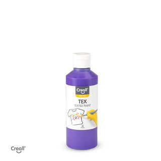 Creall | Tex Stoffmalfarbe 250ml Flasche Gebrauchsfertig, Lichtecht & waschbar bis 30 °C, für Natur- & Synthetikstoffe