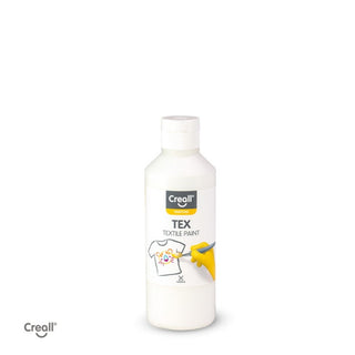 Creall | Tex Stoffmalfarbe 250ml Flasche Gebrauchsfertig, Lichtecht & waschbar bis 30 °C, für Natur- & Synthetikstoffe