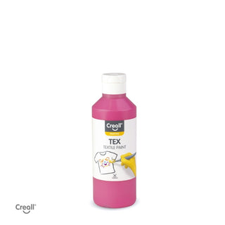 Creall | Tex Stoffmalfarbe 250ml Flasche Gebrauchsfertig, Lichtecht & waschbar bis 30 °C, für Natur- & Synthetikstoffe