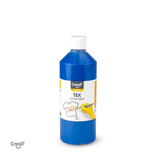Creall | Tex Stoffmalfarbe 500ml Flasche Gebrauchsfertig, Lichtecht & waschbar bis 30 °C, für Natur- & Synthetikstoffe