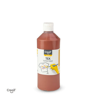 Creall | Tex Stoffmalfarbe 500ml Flasche Gebrauchsfertig, Lichtecht & waschbar bis 30 °C, für Natur- & Synthetikstoffe