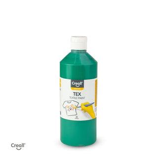 Creall | Tex Stoffmalfarbe 500ml Flasche Gebrauchsfertig, Lichtecht & waschbar bis 30 °C, für Natur- & Synthetikstoffe