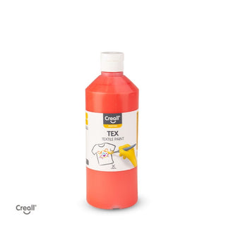Creall | Tex Stoffmalfarbe 500ml Flasche Gebrauchsfertig, Lichtecht & waschbar bis 30 °C, für Natur- & Synthetikstoffe