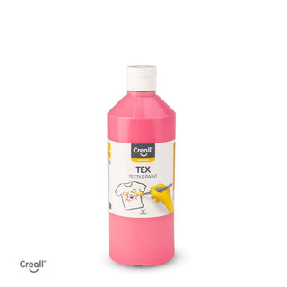 Creall | Tex Stoffmalfarbe 500ml Flasche Gebrauchsfertig, Lichtecht & waschbar bis 30 °C, für Natur- & Synthetikstoffe