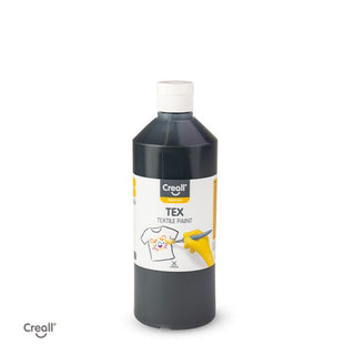 Creall | Tex Stoffmalfarbe 500ml Flasche Gebrauchsfertig, Lichtecht & waschbar bis 30 °C, für Natur- & Synthetikstoffe