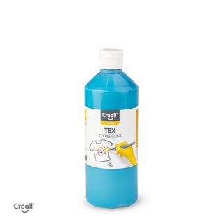 Creall | Tex Stoffmalfarbe 500ml Flasche Gebrauchsfertig, Lichtecht & waschbar bis 30 °C, für Natur- & Synthetikstoffe