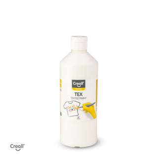 Creall | Tex Stoffmalfarbe 500ml Flasche Gebrauchsfertig, Lichtecht & waschbar bis 30 °C, für Natur- & Synthetikstoffe