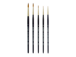 da Vinci | Allround-Pinsel-Set 5er Set Rotmarderhaar Aquarell- & Modellbaupinsel - Racher