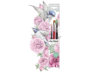 da Vinci | Botanical Art Aquarell Pinsel 3-Set für botanische Motive und Pflanzenmalerei - Racher