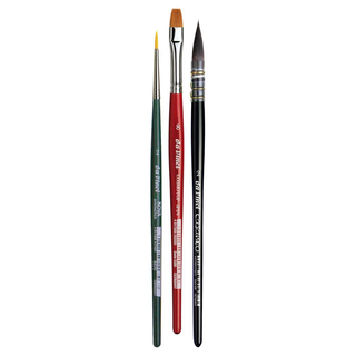 da Vinci | Botanical Art Aquarell Pinsel 3-Set für botanische Motive und Pflanzenmalerei - Racher