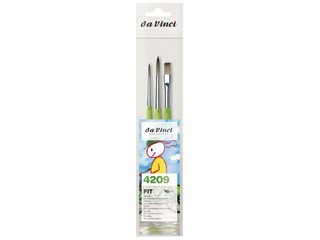 da Vinci | FIT SYNTHETICS Schulpinsel-Set 3er Set Allroundpinsel für Schule & Hobby - Racher