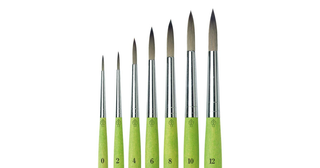 da Vinci | FIT Synthetics Synthetikpinsel Rund für Schule, Hobby & feine Maltechniken Serie 373 - Racher