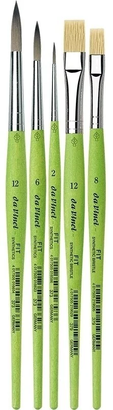 da Vinci | Fit Synthetics & Synthetics Bristle Pinsel-Set 5er Set, Allround, Hobby & Schule - Racher