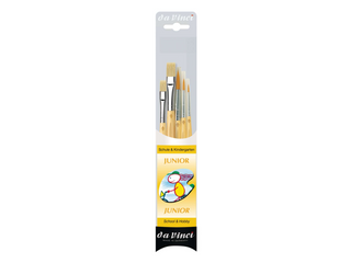 da Vinci | Junior Allround-Pinsel-Set 5er Set, Schul- & Hobby-Malpinsel - Racher