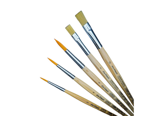 da Vinci | Junior Allround-Pinsel-Set 5er Set, Schul- & Hobby-Malpinsel - Racher