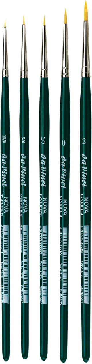da Vinci | NOVA Pinsel-Set 5er Set, Synthetik Universalpinsel für Kunst & Hobby - Racher