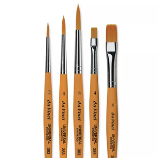 da Vinci | UNIVERSAL Synthetik Pinsel 5-Set für Aquarellmalerei, Seidenmalerei - Racher