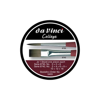 da Vinci | COLLEGE Pinseldose 5403 mit Pinselset für Acryl- und Ölmalerei