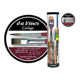 da Vinci | COLLEGE Pinseldose 5403 mit Pinselset für Acryl- und Ölmalerei