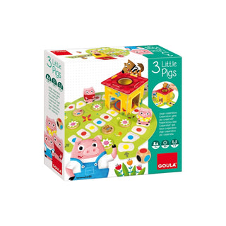 Goula | Drei kleine Schweinchen - Familienspiel ab 2 Jahren, 1-4 Spieler