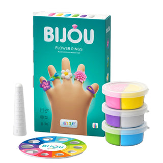 Hey Clay | Knetmasse Bijou Blumen Ringe 3 Dosen Selbsttrocknende Knete