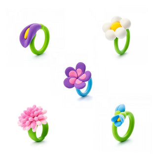 Hey Clay | Knetmasse Bijou Blumen Ringe 3 Dosen Selbsttrocknende Knete
