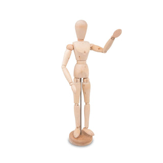 Honsell | Modellpuppe Holz Zeichenpuppe 30 cm beweglich männlich natur für Künstler & Studien