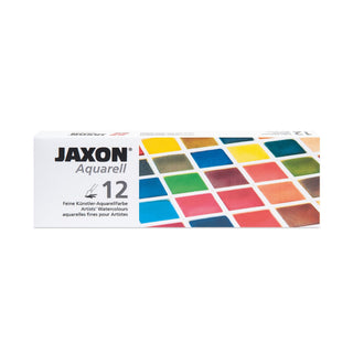 JAXON | Aquarell Metallkasten 12 x 1/2 Näpfchen im 24er Kasten