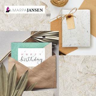 Marpa Jansen | Bananenpapier Natur-Bastelpapier aus Maulbeerbaumfasern 35 g/m² säurefrei alterungsbeständig