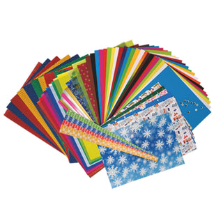 Marpa Jansen | Bunte Bastelkiste Bastelset mit farbigem Papier und Zubehör