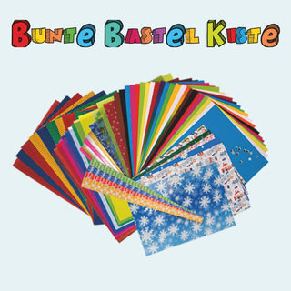 Marpa Jansen | Bunte Bastelkiste Bastelset mit farbigem Papier & Zubehör