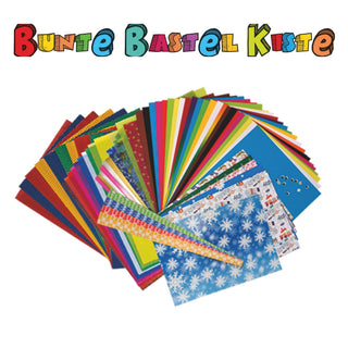 Marpa Jansen | Bunte Bastelkiste Bastelset mit farbigem Papier & Zubehör