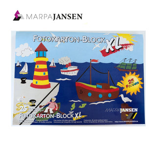 Marpa Jansen | Fotokarton-Block XL, farbig sortiert 300g/m2