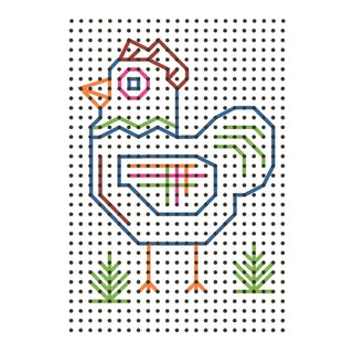 Marpa Jansen | Stickkarten Bastelkarten für Kinder vorgelocht, bedruckt 300g/m2