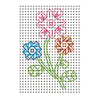 Marpa Jansen | Stickkarten Bastelkarten für Kinder vorgelocht, bedruckt 300g/m2