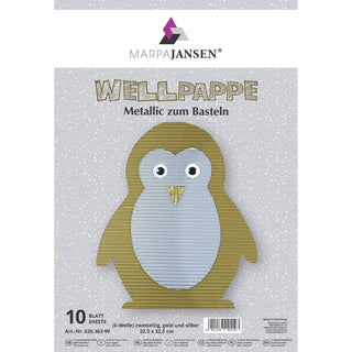 Marpa Jansen | Wellpappe E-Welle,stabiler Bastelkarton, zweiseitig farbig 265g/m2