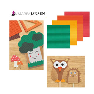 Marpa Jansen | Wellpappe E-Welle,stabiler Bastelkarton, zweiseitig farbig 265g/m2