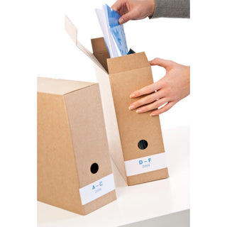 Q-CONNECT | Archivschachteln aus Feinwellkarton, stabile Aufbewahrungsboxen im A4-Format