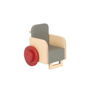 small foot | Biegepuppen-Familie mit Rollstuhl 6 Holzfiguren - Racher
