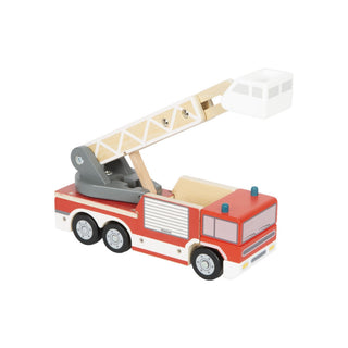 small foot | Feuerwehrauto mit Drehleiter Spielzeug aus Holz - Racher