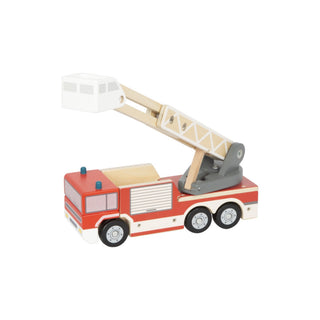 small foot | Feuerwehrauto mit Drehleiter Spielzeug aus Holz - Racher
