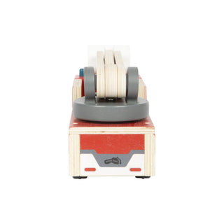 small foot | Feuerwehrauto mit Drehleiter Spielzeug aus Holz - Racher