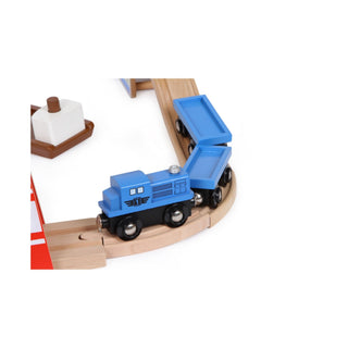 small foot | Holzeisenbahn Hafen Eisenbahn-Spielset mit Zubehör - Racher