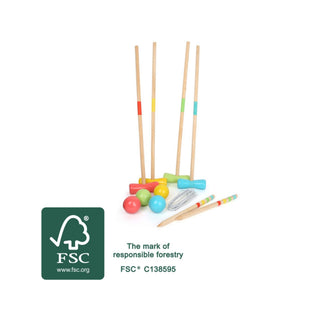 small foot | Krocketspiel Active Geschicklichkeitsspiel aus Holz - Racher