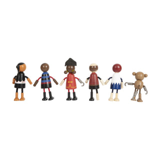 small foot | Piraten Figuren Biegepuppen 6er Set - Racher
